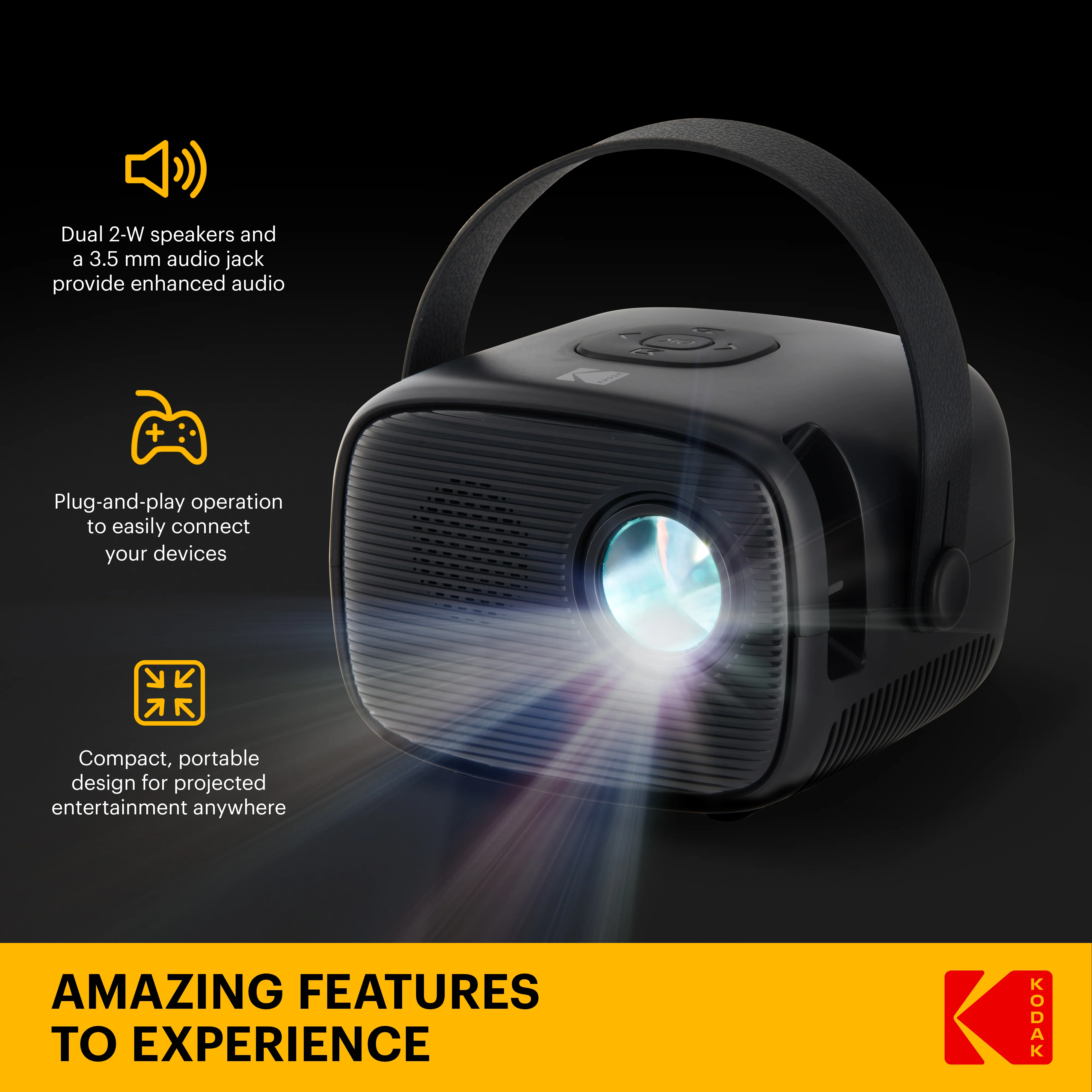 KODAK FLIK X2 Mini Pico Projector - Image 2
