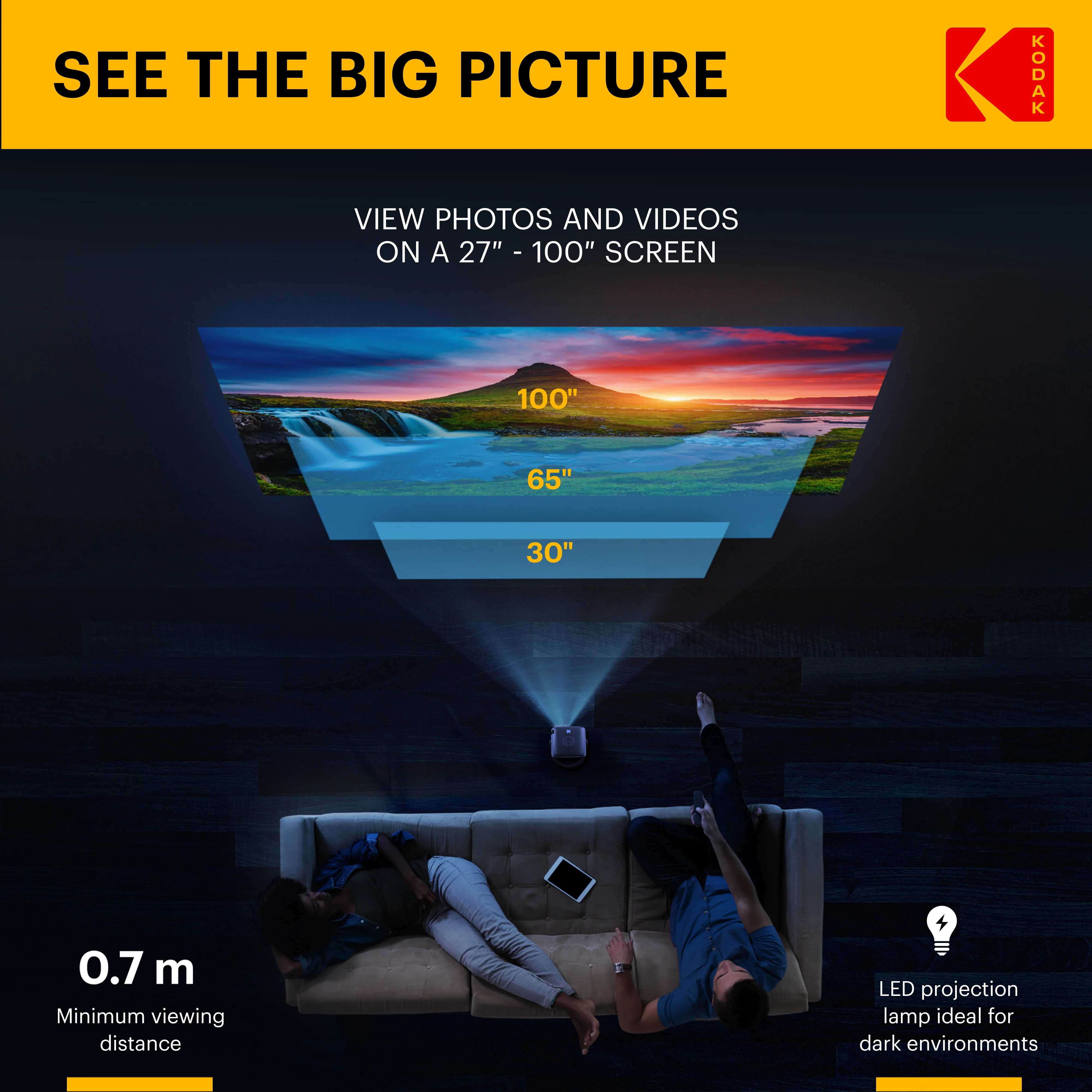 KODAK FLIK X2 Mini Pico Projector - Image 3