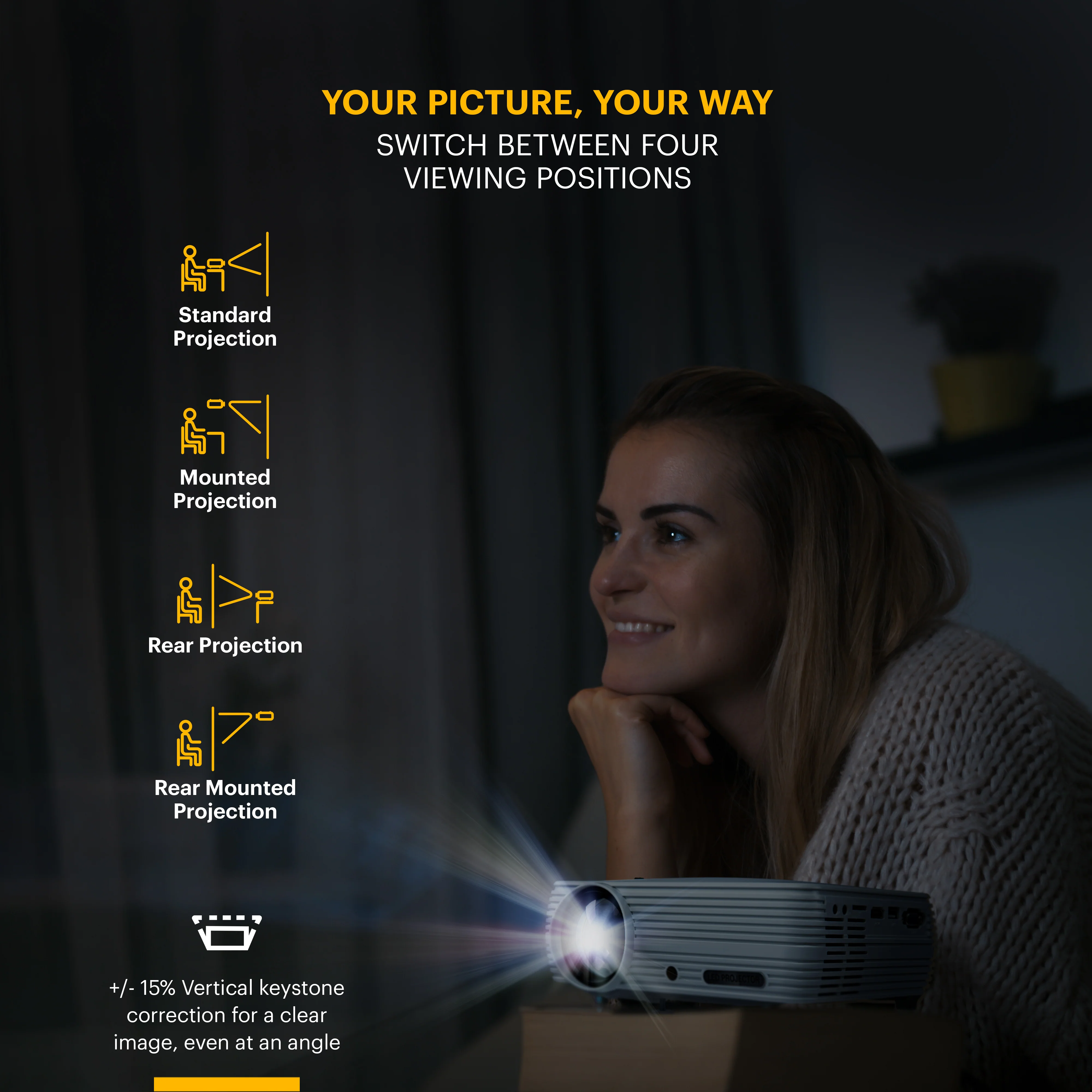 KODAK FLIK X4 Home Projector - Image 5
