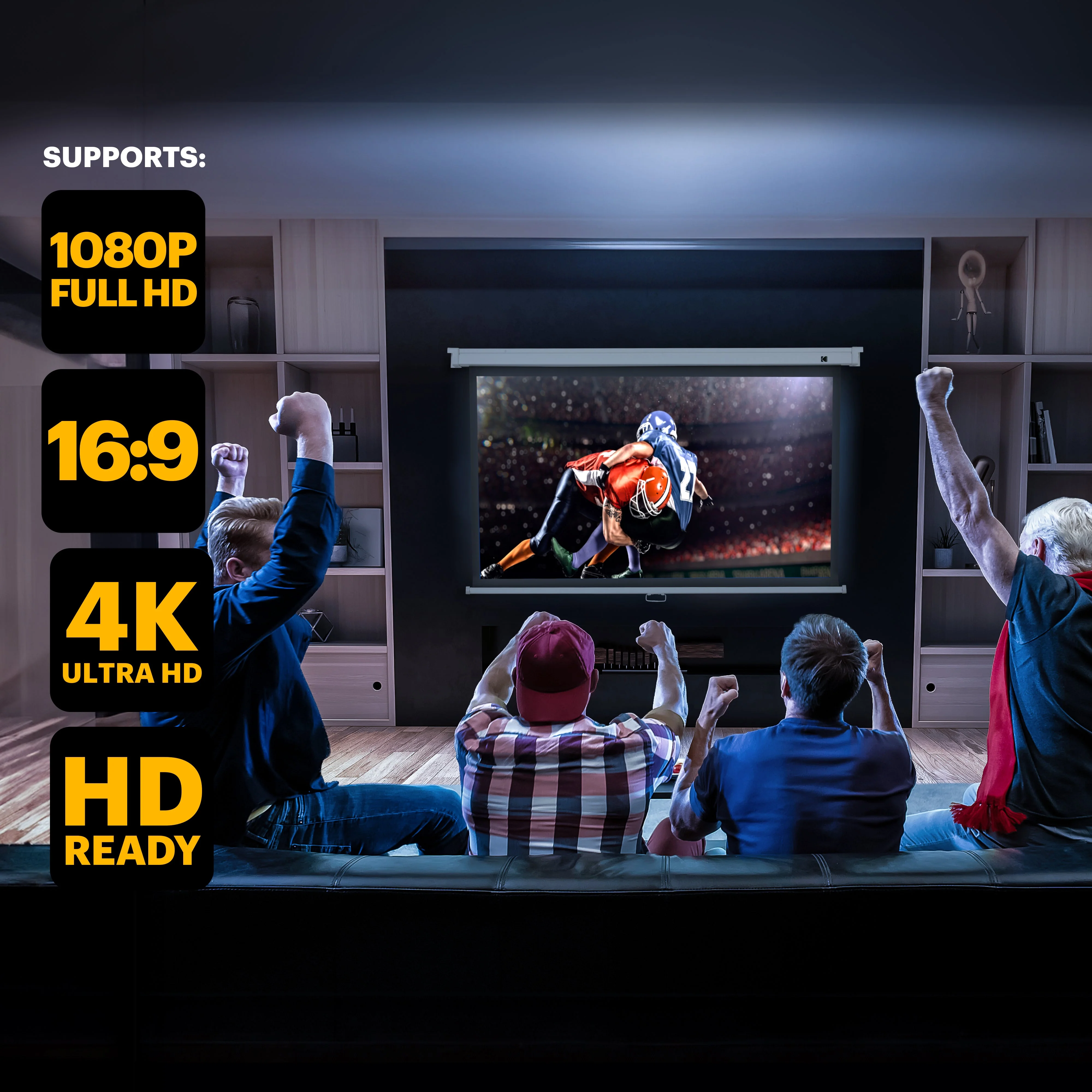 KODAK Manual Pull-Down White Projector Screen - Image 12
