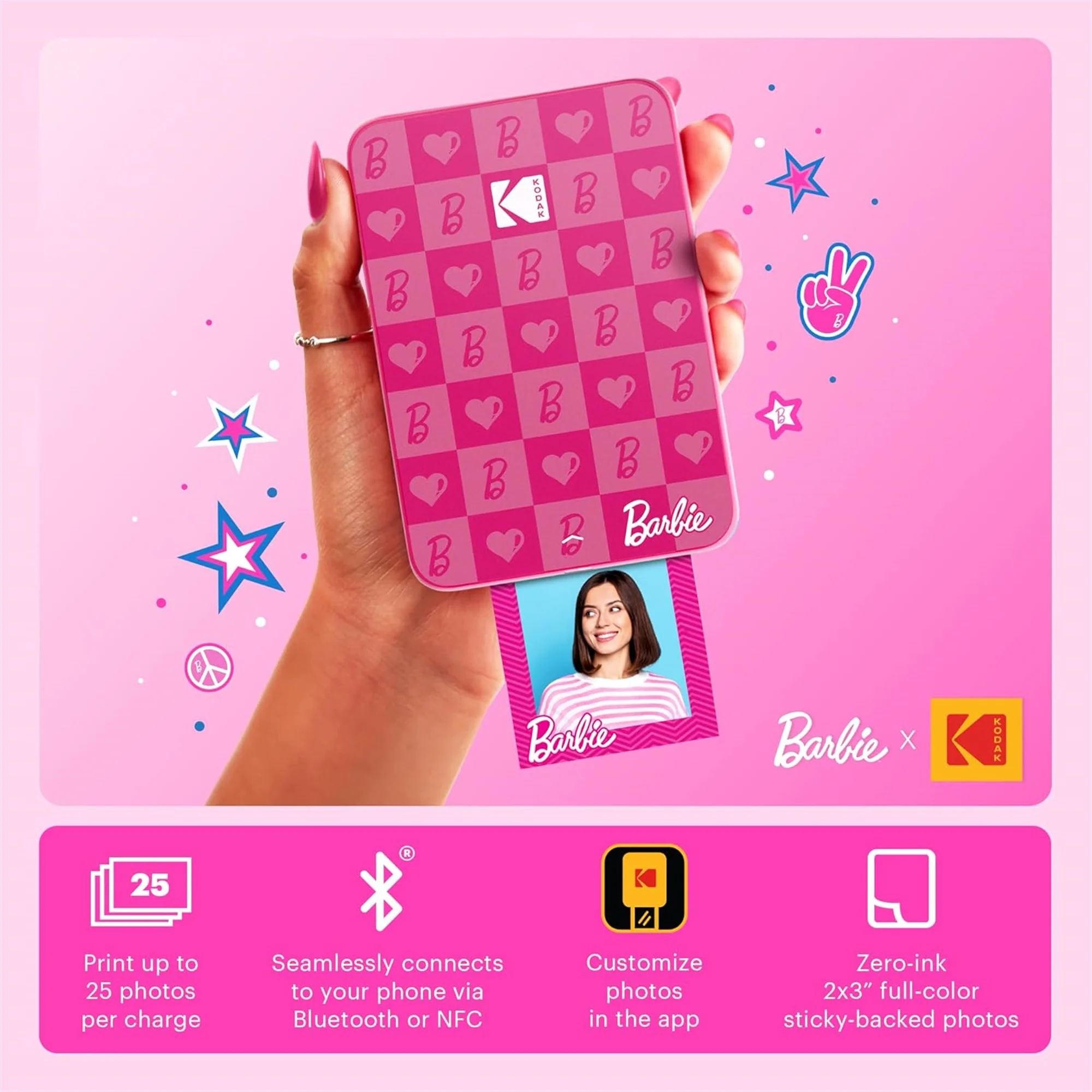 Kodak x Barbie Step Slim Instant Photo Printer (Iconic Style) Starter bundle - Image 3
