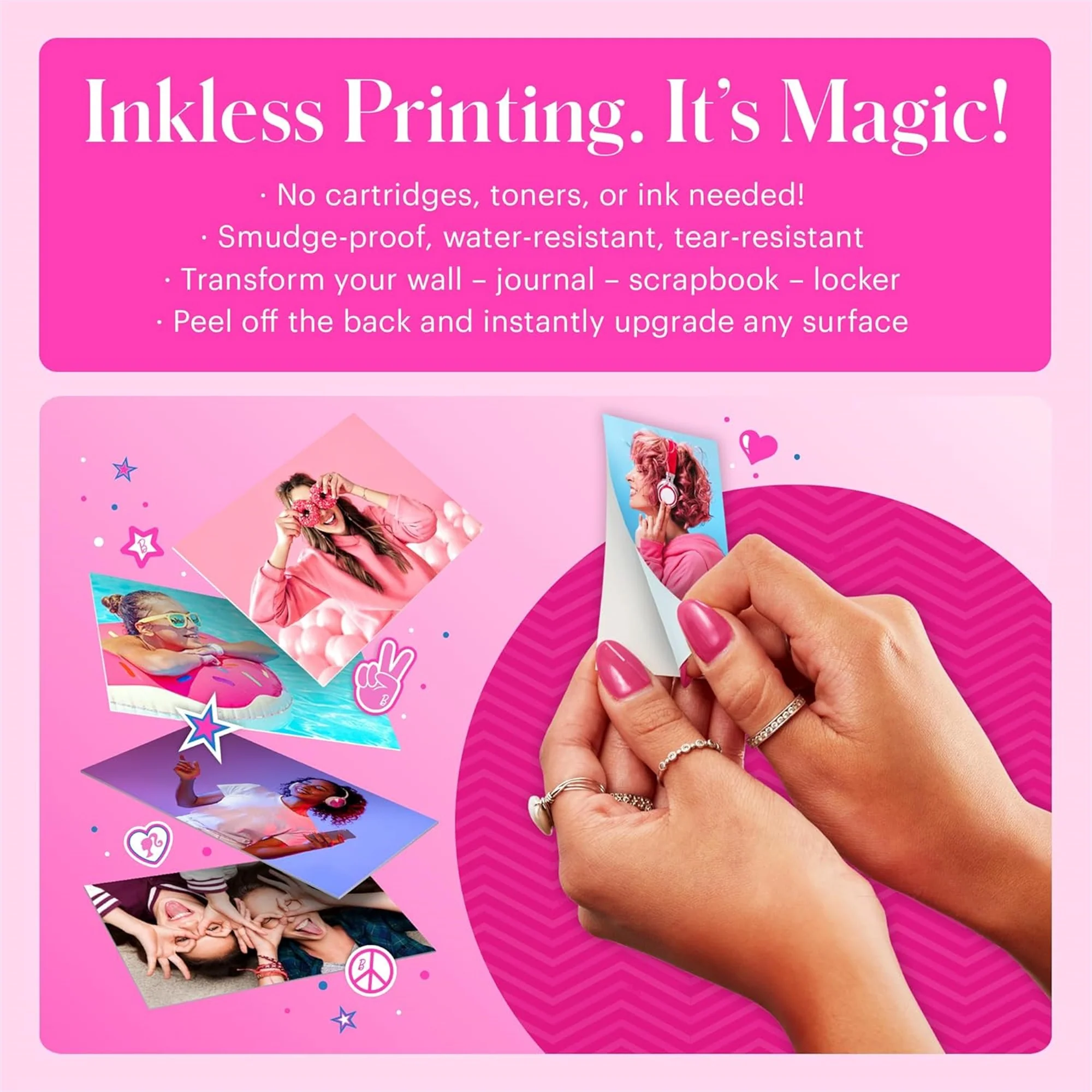 Kodak x Barbie Step Slim Instant Photo Printer (Iconic Style) Starter bundle - Image 5