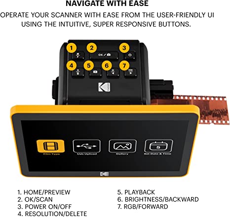 KODAK Slide N SCAN Film & Slide Scanner Digitizer with 7" LCD Screen - Image 6